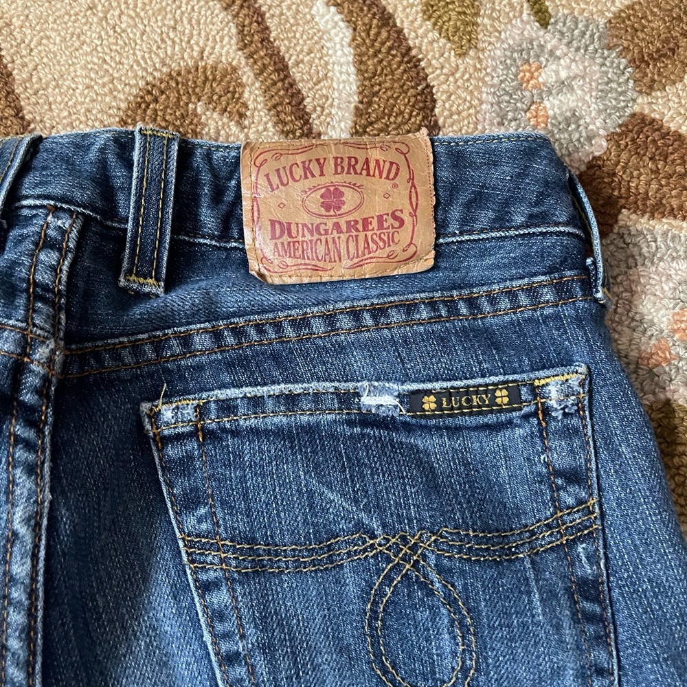 Lucky Brand Classic Blue Denim Dungarees: 💙👖Lola Straight Leg